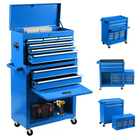 661706712231 JD TRADING Rolling Tool Chest High Box Organizer