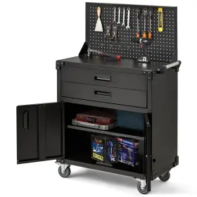 954650139033 JFHID Mobile Workbench Garage Tool Bench Drawers