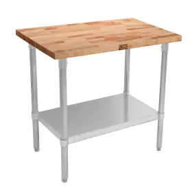 662969095956 JOHN BOOS Maple Wood Top Table Lower Shelf