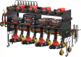 696398232972 JUNNUJ Pegboard Power Tool Organizer Charging