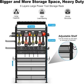 FY-GJC003 JUNNUJ Power Tool Organizer Floor Stand Charging #2