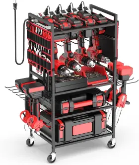 FY-GJC008 JUNNUJ Garage Power Tool Organizer Charing Station