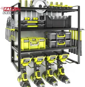 313100283229 KAFAHOM Power Tool Organizer Drill Holders Wall