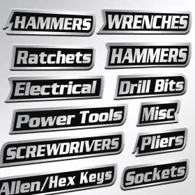 313098086031 KAMINII Pack Magnetic Tool Label General Box