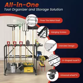 KS-KCXGJJ-1P01 KEESWIN Tool Organizer Wheels Garage Stor #2