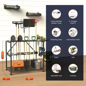 KS-KCXGJJ-1P01 KEESWIN Tool Organizer Wheels Garage Stor #3