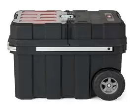 731161051456 KETER Masterloader Rolling Tool Box Locking Bins #2