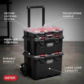 731161061868 KETER Stack Roll Mobile Tool Storage Modular