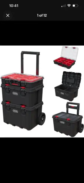 744110116229 KETER Stack Roll Modular Tools Organizer Garage 744110116229 KETER Stack Roll Modular Tools Organizer Garage
