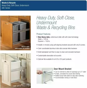 USC15-2-35PT KNAPE VOGT Cabinet Close Trash Platinum #3