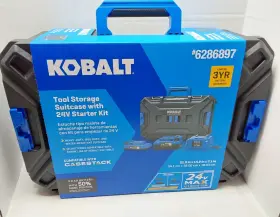 195532005170 KOBALT Tool Storage Suitcase Starter Battery Kit