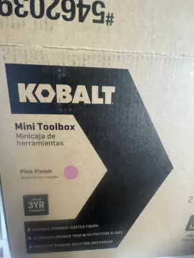 54422 KOBALT Mini Steel Tool Box Pink Craft Storage #2