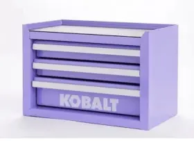 56109 KOBALT Mini Toolbox Base Drawer Lavender Steel Tool Box