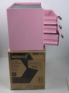 6241743 KOBALT Mini Steel Toolbox Magnetic Drawers Base Unit #3