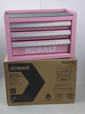 6241743 KOBALT Mini Steel Toolbox Magnetic Drawers Base Unit