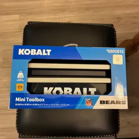 6805613 KOBALT Chicago Bears Mini Toolbox Nfl Tool Box