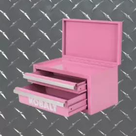 820909544227 KOBALT Pink Mini Toolbox Box Steel Drawer