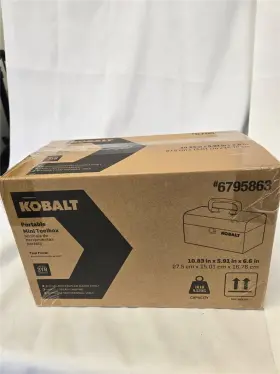 820909561217 KOBALT Mini Toolbox Finish Sliding Latch