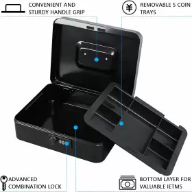 658392792487 KYODOLED Cash Box Combination Lock Safe #3
