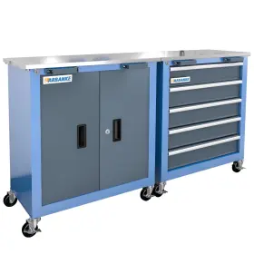 744110773293 LARBANKE Rolling Tool Chest Cabinet Set Lock