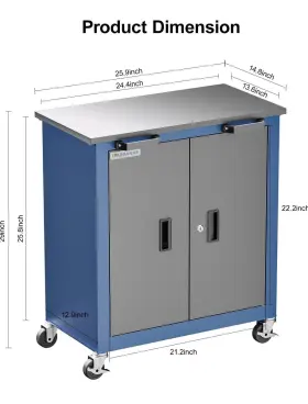 G-02M LARBANKE Tool Chest Doors Shelves Lockable Steel Garage #2
