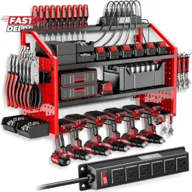 313054645647 LBT Power Tool Organizer Charging Station Steel 313054645647 LBT Power Tool Organizer Charging Station Steel