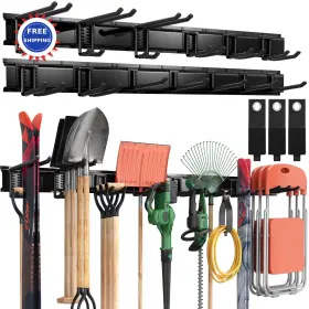 6BCBJ LBT Garage Tool Organizer Wall Mount Rack Holder