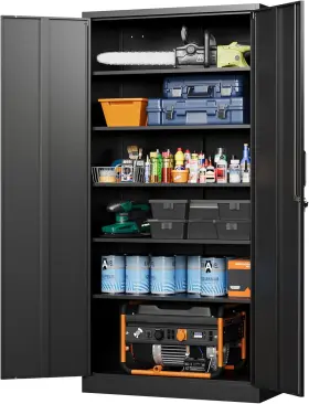 313048774759 LETAYA Garage Storage Cabinets Tall Tool Steel