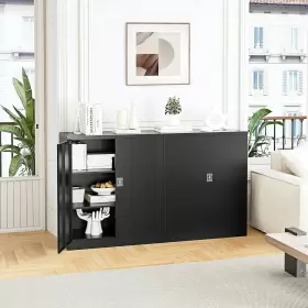 RXZXL12 LETAYA Storage Cabinets Lock Door Shelves Organizer #2
