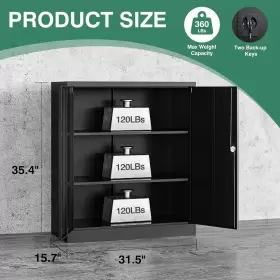 RXZXL12 LETAYA Storage Cabinets Lock Door Shelves Organizer #3