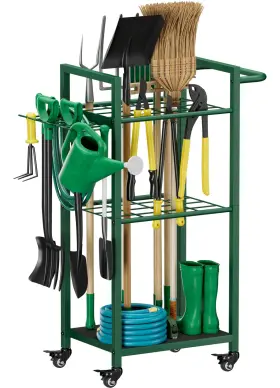 Lsp-ogto-gre LOTSPASIE Garden Tool Organizer Wheels Tier Yard