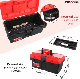696568157296 MAXPOWER Tool Box Handle Tray #2