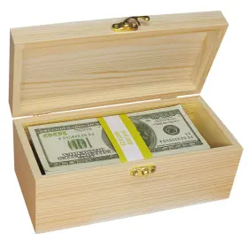 09094 MCZXON Wooden Currency Cash Tray