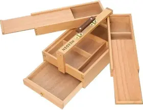 GJXHBX7 MEEDEN Wooden Artist Storage Box Organizer Drawer