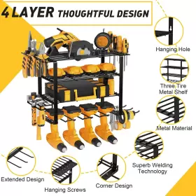 STO-CTO-15 MEFIRT Power Tool Organizer Drill Holder Wall She #2