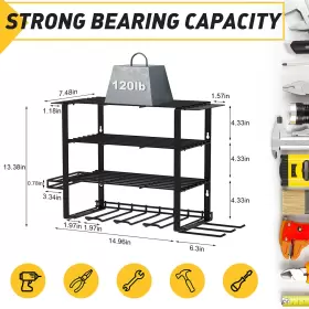 STO-CTO-15 MEFIRT Power Tool Organizer Drill Holder Wall She #3