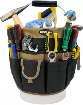 768563622359 MELOTOUGH Tool Organizer Pockets Gallon Khaki