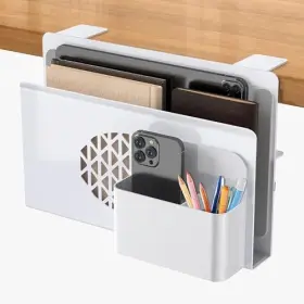 310005-WH MIKAS Desk Storage Laptop Holder Magnetic Pen Box
