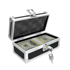 769032880683 MOASIOP Lockable Cash Box Key Alloy Storage Row