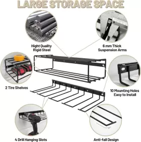 689743338436 POWER Tool Organizer Storage Rack Cordless Drill #3
