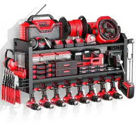 666186844762 NACIAL Power Tool Organizer Wall Mount Drill