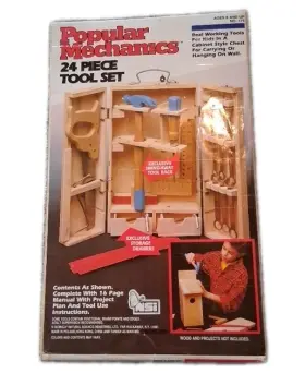 042409001752 NSI Popular Mechanics Tool Set Workshop Kids
