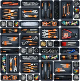 OHHSUN-0024 OHHSUN Tool Box Organizer Tray Set Desk Garage