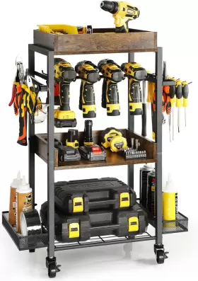 692621839864 OLAKEE Power Tool Organizer Garage Storage Drill