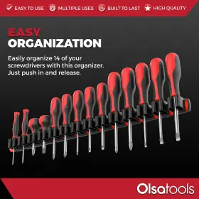 628055856368 OLSA TOOLS Wall Mount Screwdriver Organizer #2