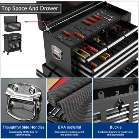 713091042070 ON SHINE High Rolling Tool Chest Wheels Drawers #2