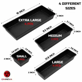196852271016 ONREVA Tool Box Organizer Tray Divider Set #3