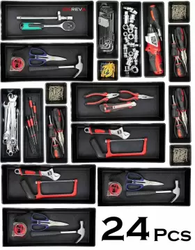 353012240200 ONREVA Tool Box Organizer Tray Set Storage Bins