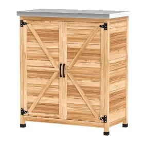 744759970732 OUTSUNNY Storage Cabinet Wooden Tool Box 744759970732 OUTSUNNY Storage Cabinet Wooden Tool Box