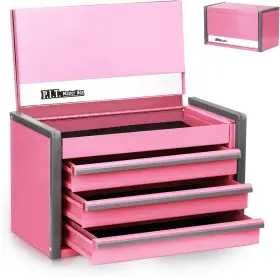 313055760745 P.I.T Mini Pink Tool Box Drawer Steel Stackable